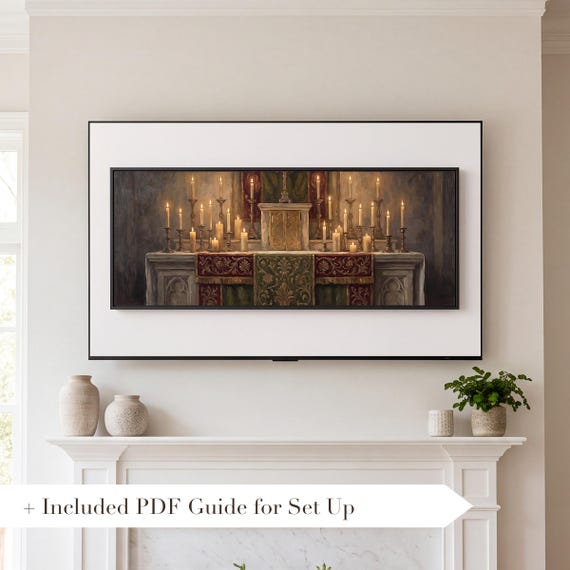 Candlelit Altar Samsung Frame TV Art — view 2