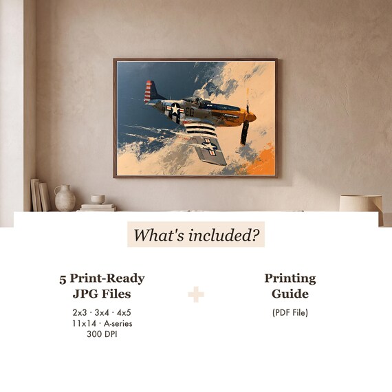 P-51 Mustang Wall Art Printable — view 3