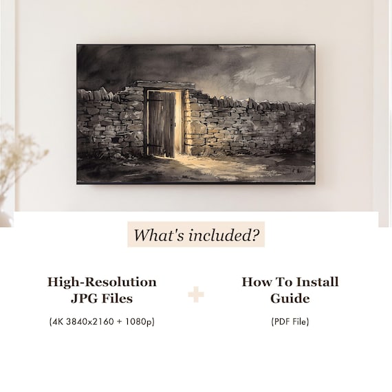 Door Ajar Samsung Frame TV Art — view 4