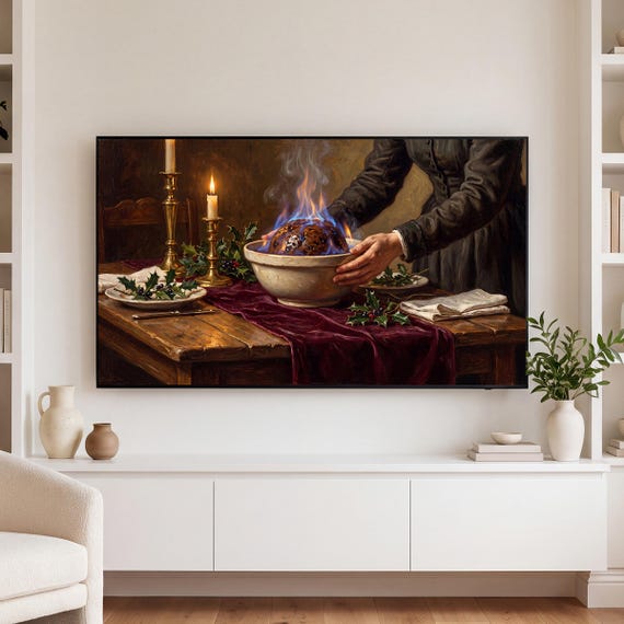 Christmas Pudding Samsung Frame TV Art — view 3