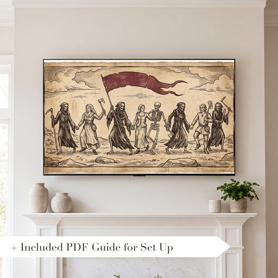 Danse Macabre Ring Dance Samsung Frame TV Art — view 2
