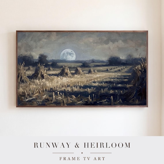 Harvest Moon Cornfield Samsung Frame TV Art — view 5