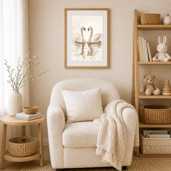 Swans Nursery Wall Art — view 4