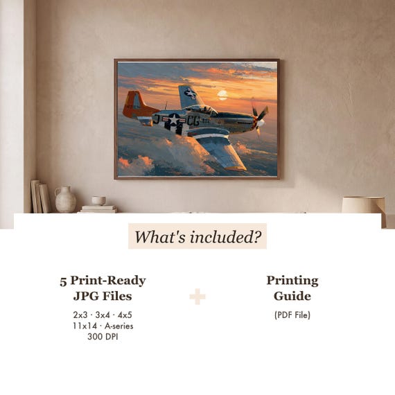 P-51 Mustang Wall Art Printable — view 3