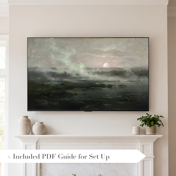 Misty Marsh Water Samsung Frame TV Art — view 2