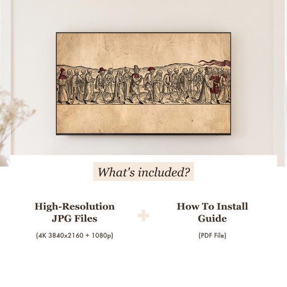 Danse Macabre Procession Samsung Frame TV Art — view 4