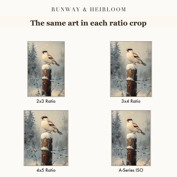 Snow Bunting on a Fence Antique Oil Painting — view 6