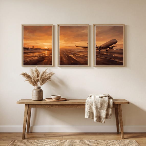 Golden Departure Triptych Set of 3 — view 5
