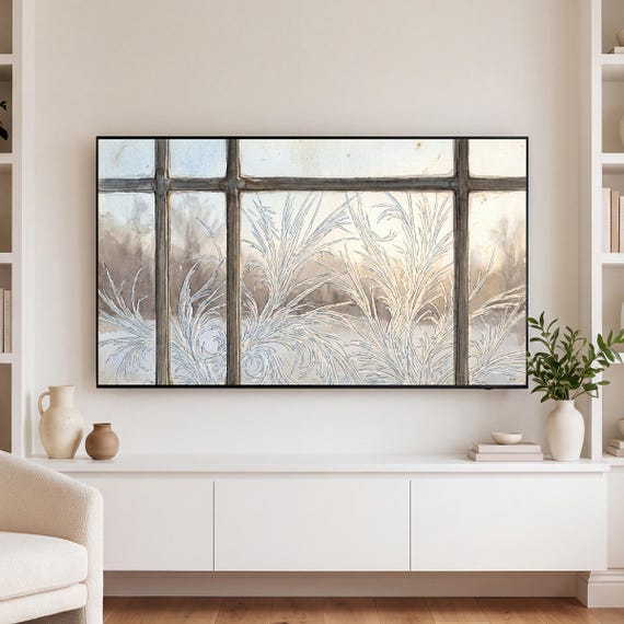 Ice Ferns Samsung Frame TV Art — view 3