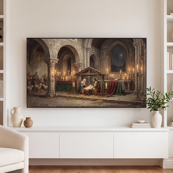 Nativity Scene Samsung Frame TV Art — view 3
