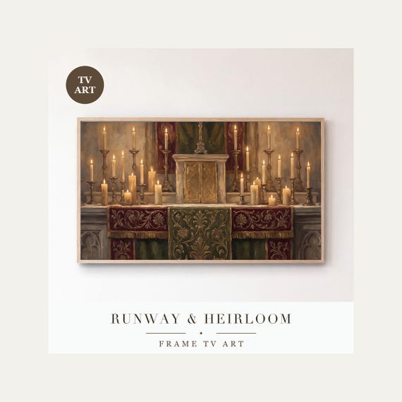 Candlelit Altar Samsung Frame TV Art