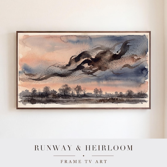 Starling Stragglers Samsung Frame TV Art — view 5