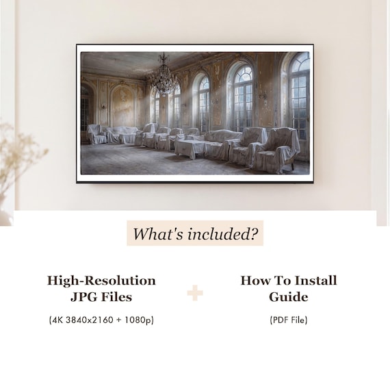 Sheeted Furniture Samsung Frame TV Art — view 4