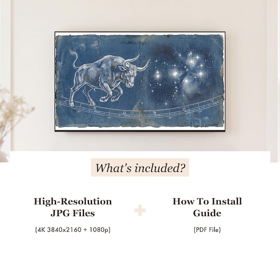 Pleiades Star Chart Samsung Frame TV Art — view 4
