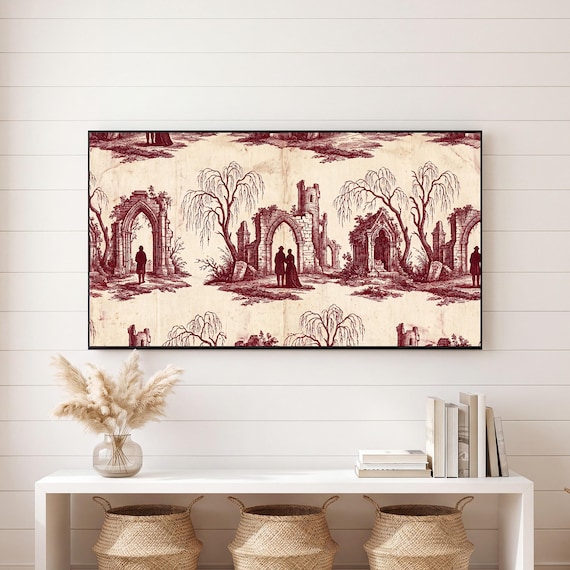 Gothic Follies Toile Samsung Frame TV Art — view 6