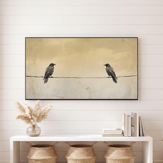 Two Ravens Samsung Frame TV Art — view 6