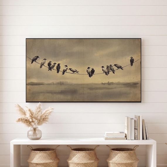 Ravens on a Wire Samsung Frame TV Art Bundle of 6 (4K Digital Download) — view 6