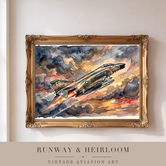 F-4 Phantom II Watercolor Print — view 4