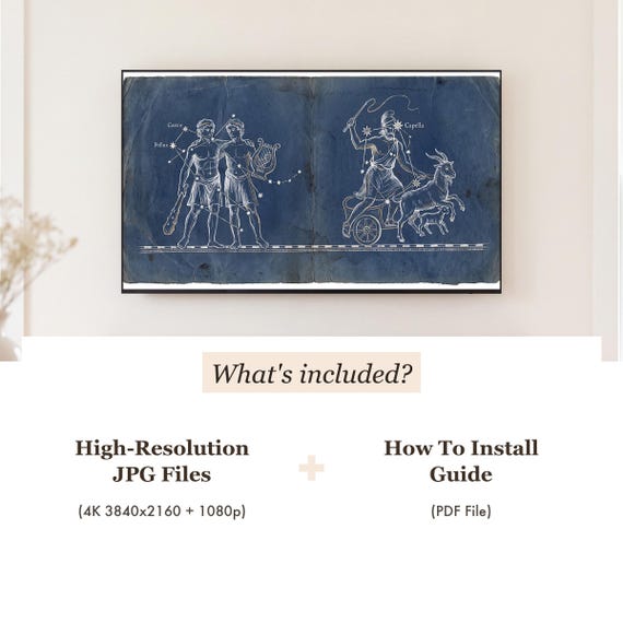 Gemini Star Chart Samsung Frame TV Art — view 4