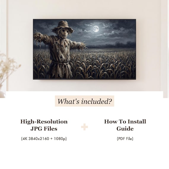 Scarecrow Portrait Samsung Frame TV Art — view 4