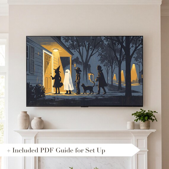 Halloween Front Door Samsung Frame TV Art — view 2