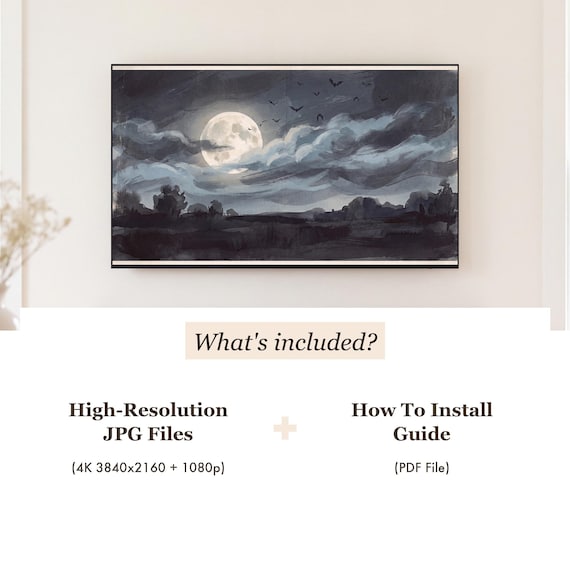 Full Moon Samsung Frame TV Art Bundle of 6 (4K Digital Download) — view 4
