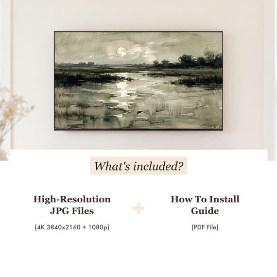 Moon on Water Samsung Frame TV Art — view 4