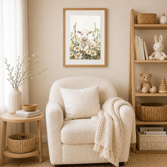 Baby Lamb Nursery Wall Art — view 4