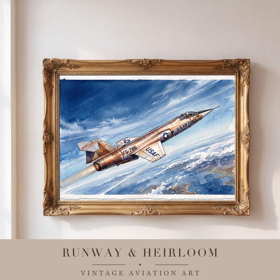 F-104 Starfighter Watercolor Print — view 4