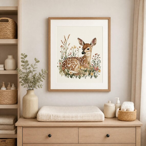 Deer Nursery Wall Art — view 2