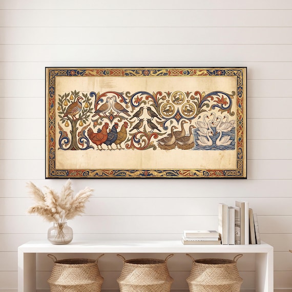 Twelve Days Birds Samsung Frame TV Art — view 6