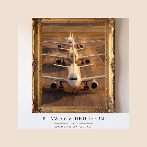Taxiway Queue at Dusk Print — view 4