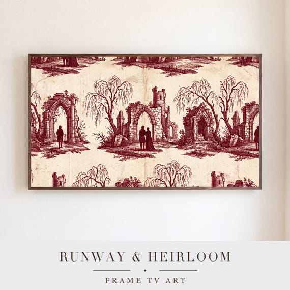 Gothic Follies Toile Samsung Frame TV Art — view 5