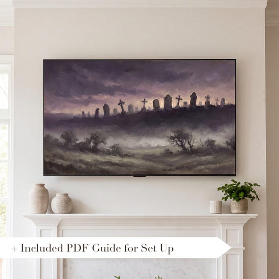 Cemetery Hill at Dusk Samsung Frame TV Art — view 2