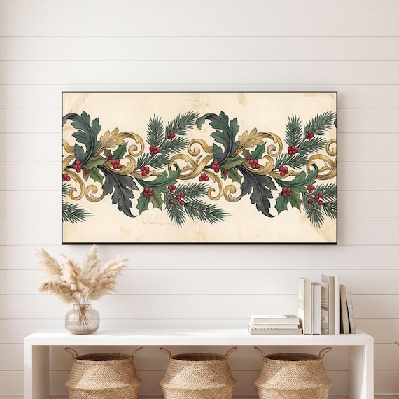 Botanical on Cream Samsung Frame TV Art — view 6