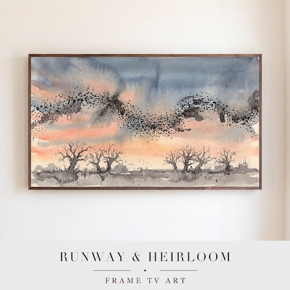 Murmuration Stretched Thin Samsung Frame TV Art — view 5