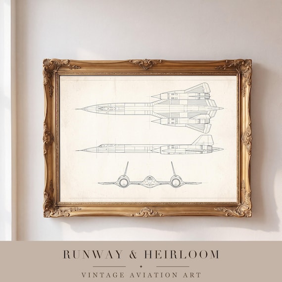 SR-71 Blackbird Blueprint Print — view 4