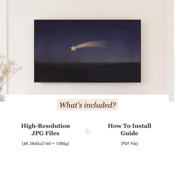 Star with Comet Tail Samsung Frame TV Art — view 4