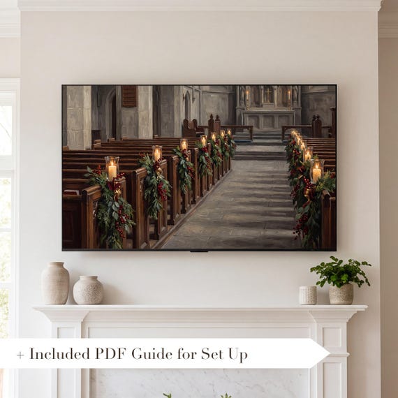 Candlelit Church Samsung Frame TV Art Bundle of 6 — view 2