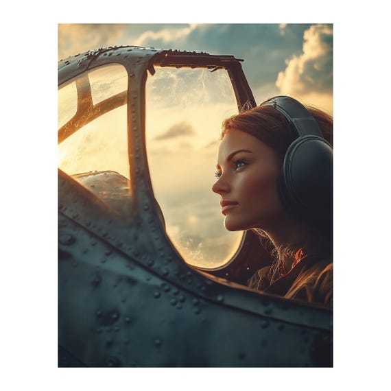 Women in Aviation Wall Art — aviation wall art print
