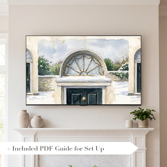 Georgian Fanlight Samsung Frame TV Art — view 2