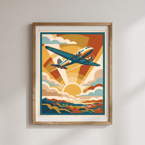 Vintage Aviation Poster Printable — view 3
