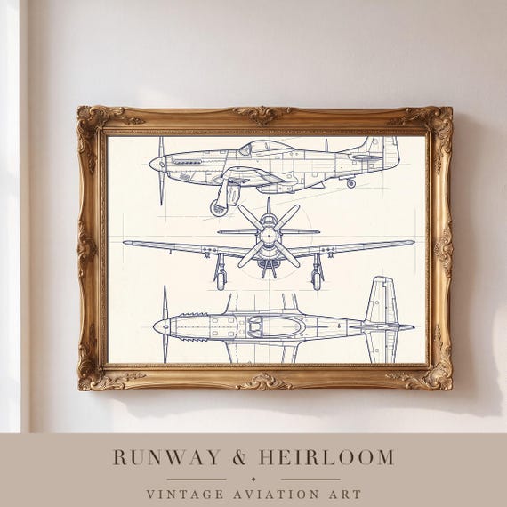 WWII Aircraft Blueprint Set of 3 — view 4