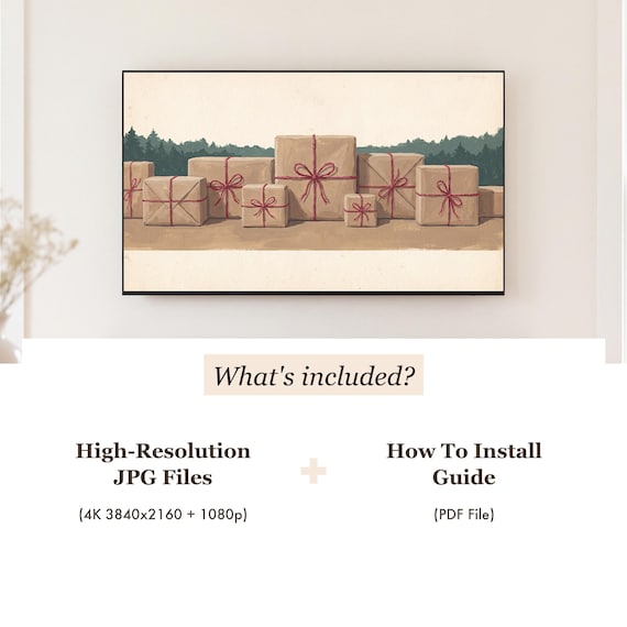 Christmas Presents Samsung Frame TV Art Bundle of 6 — view 4