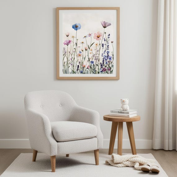 Wildflower Nursery Wall Art — view 2