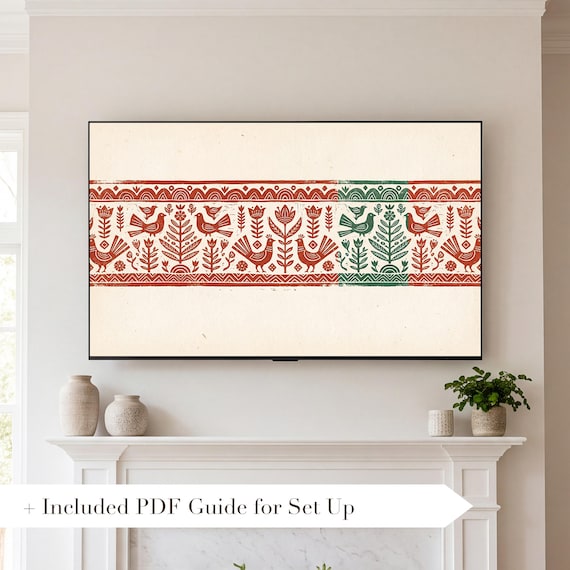 Nordic Border Band Samsung Frame TV Art — view 2