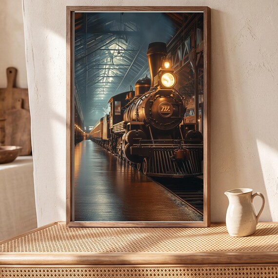 Vintage Steam Train Wall Art — view 5