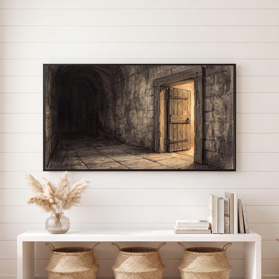 Dark Corridor Samsung Frame TV Art — view 6