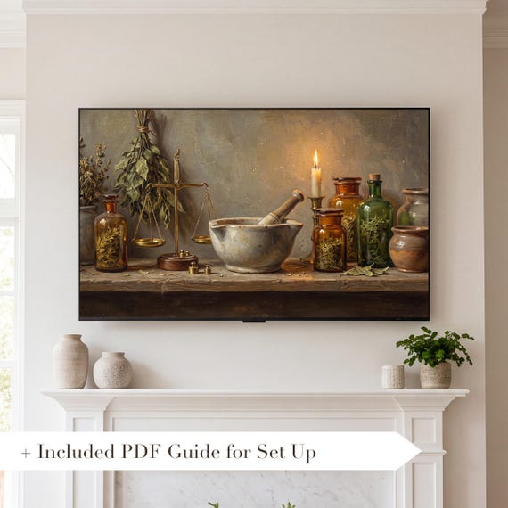 Mortar and Scales Samsung Frame TV Art — view 2