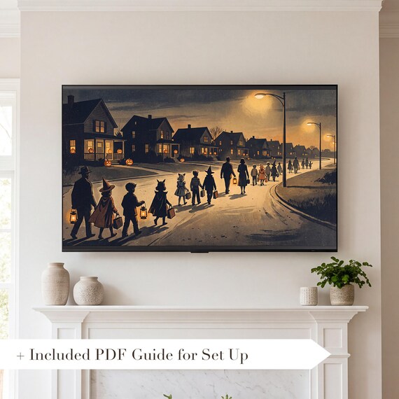 Heading Home Halloween Samsung Frame TV Art — view 2